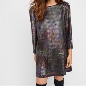 Free People Silver Mini Dress NWT Style #OB667962